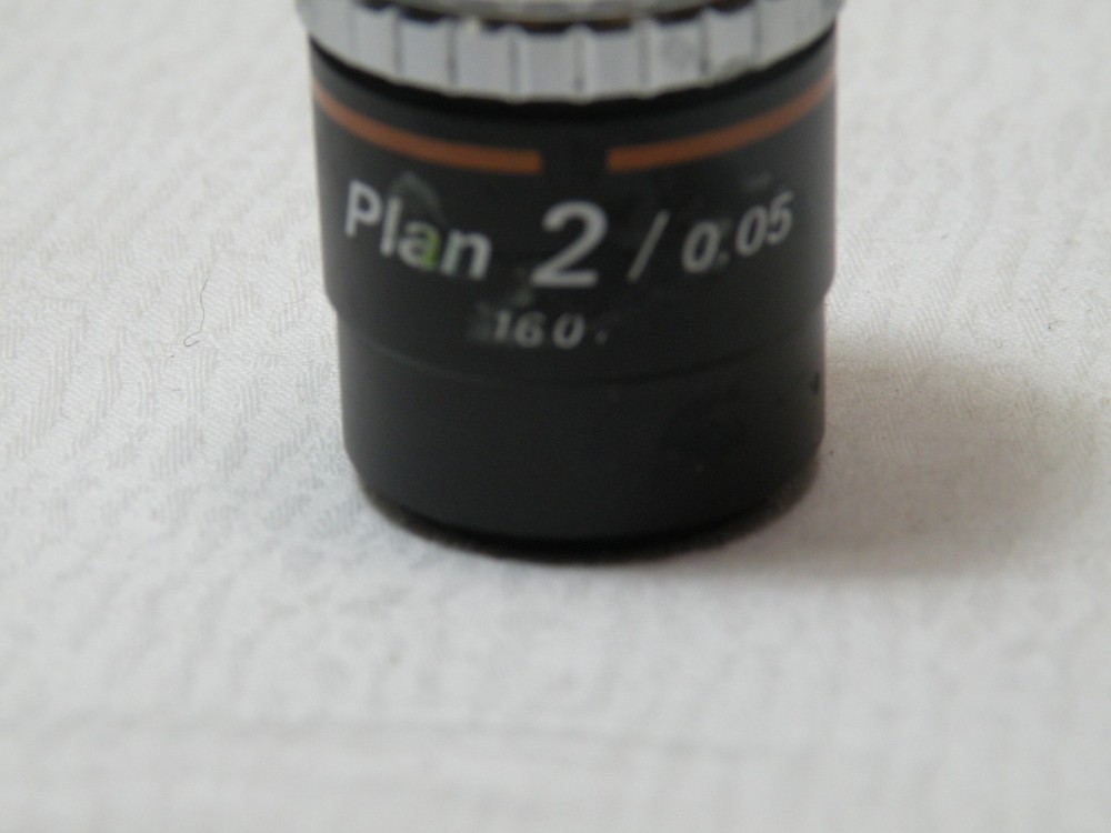 Nikon Plan 2 / 0.05 160/- Microscope Objective Lens, Works Fine