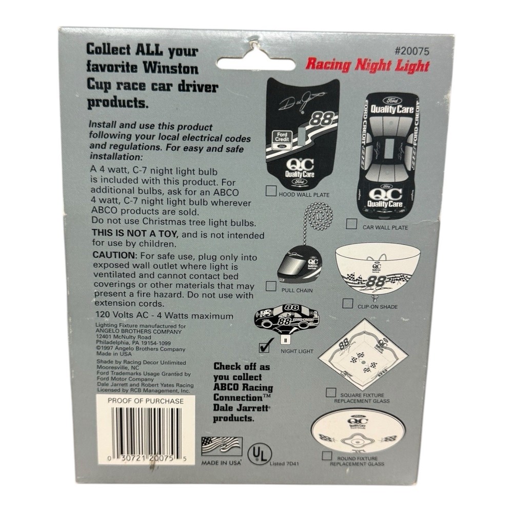 Dale Jarrett Night Light Abco Racing Connection 1997