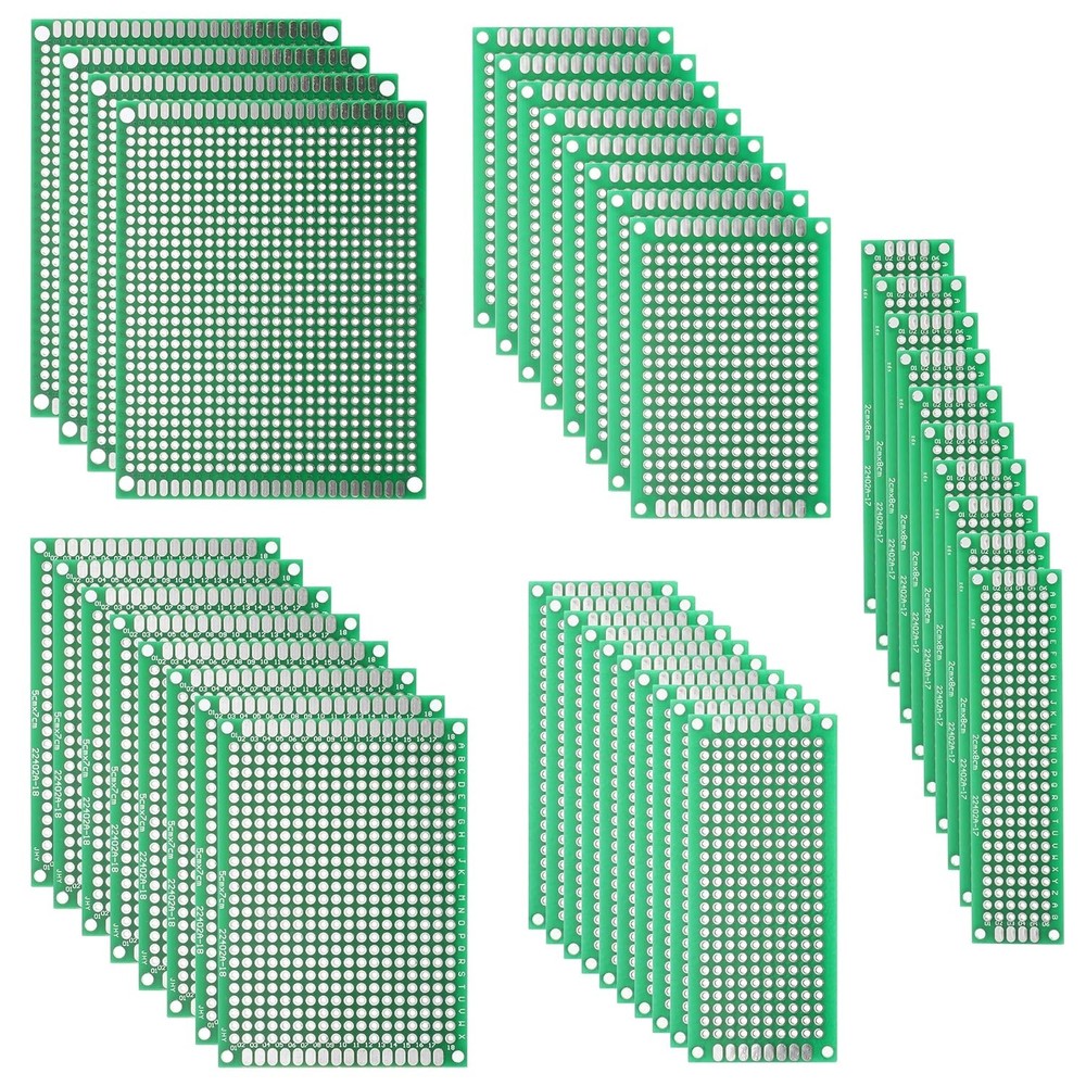 40PCs PCB Board Prototyping PCBs Circuit Boards Kit | 5 Size Universal