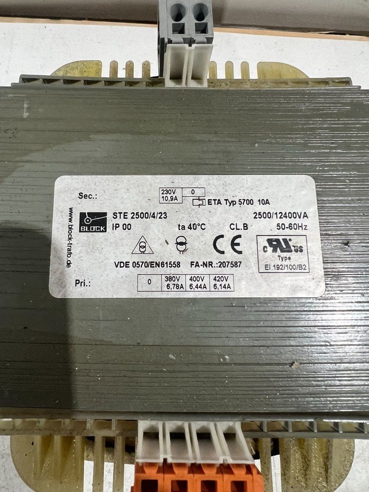 BLOCK STE 2500/4/23 TRANSFORMERS USED