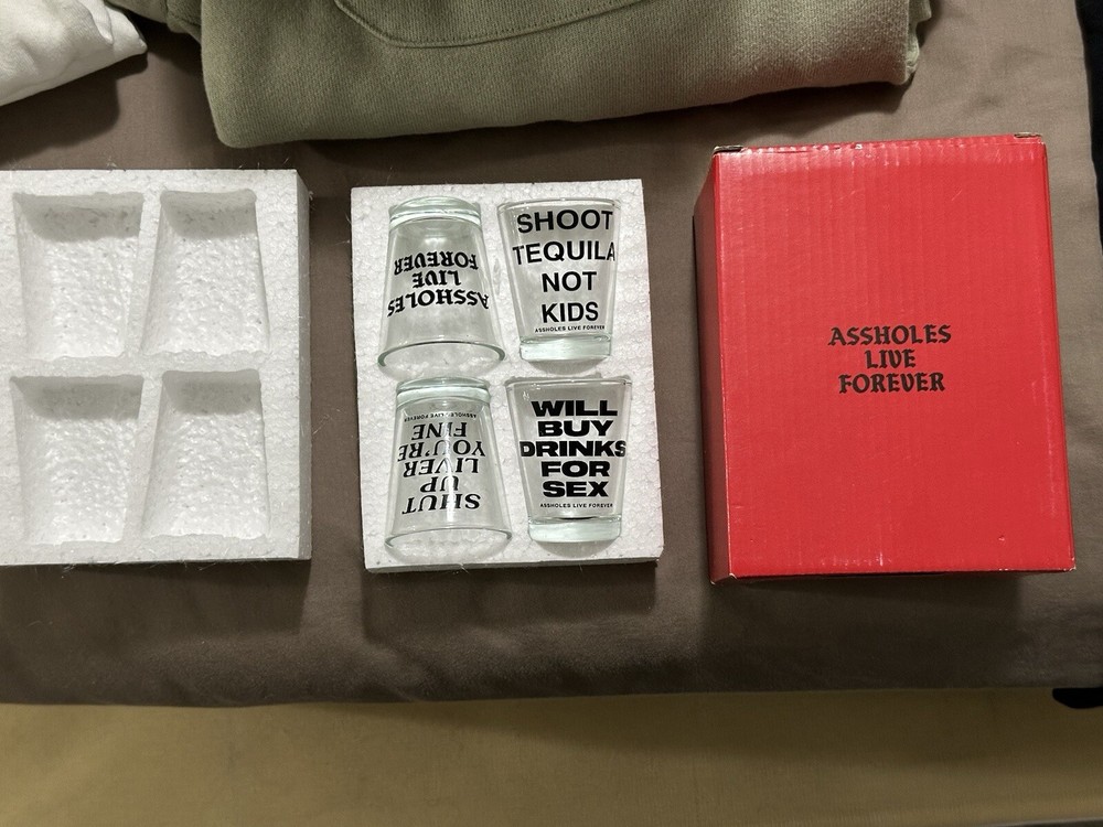 Assholess Live Forever Shot Glasses