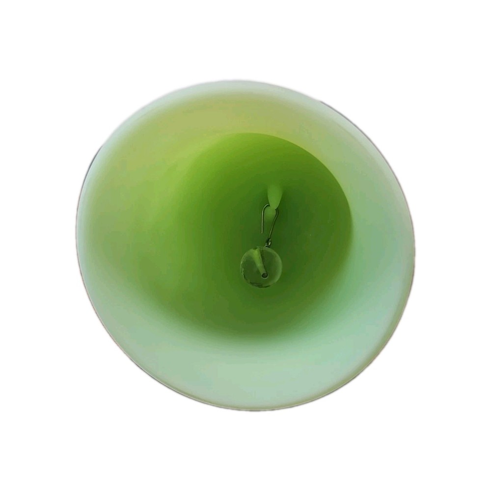 Fenton Uranium Satin Glass Bell Daisy Button Pattern Glows Under Blacklight