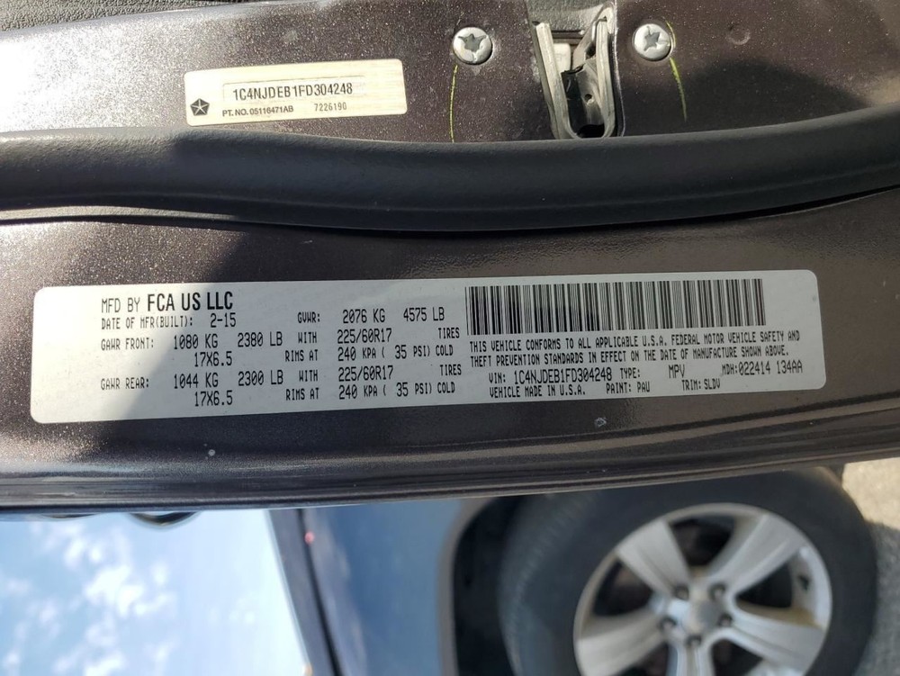 COMPASS 2015 Transmission Shift 968364