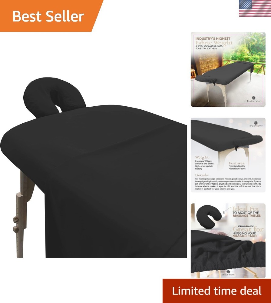 Luxury Microfiber Massage Table Cover Set - Soft, Durable & Machine Washable