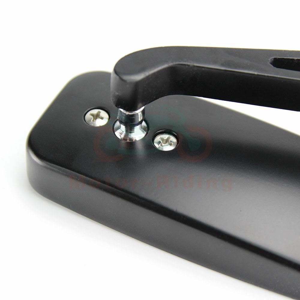 Black Rectangle CNC Motorcycle Mirrors For Harley Cruiser Bobber Chopper Softail