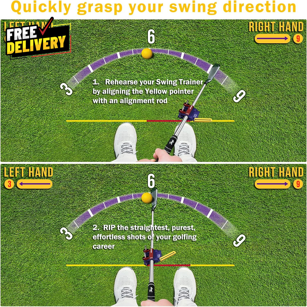 Golf Swing Trainer Swing Training Aid Direction Guides Improve Swing Accuracy
