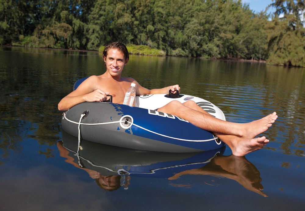 Intex River Run II Inflatable 2 Person Float (2 Pack) + Single River Run Tube