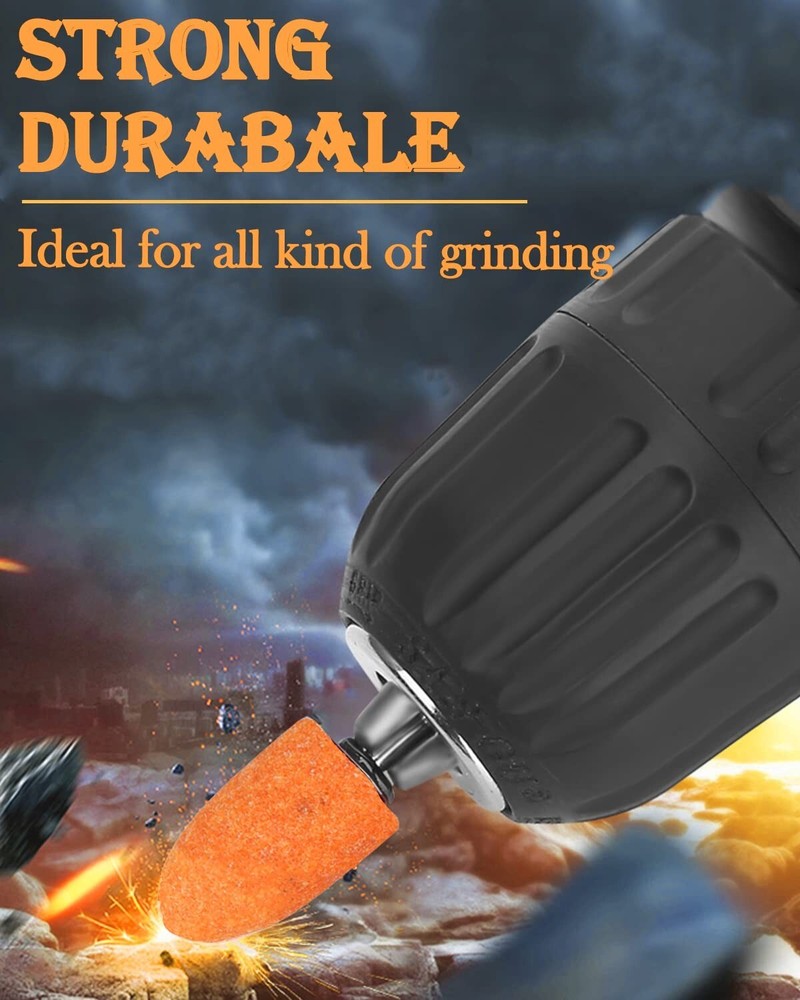 60-Pack Aluminum Oxide Grinding Stone Set for Dremel Tools - Precision Grinding