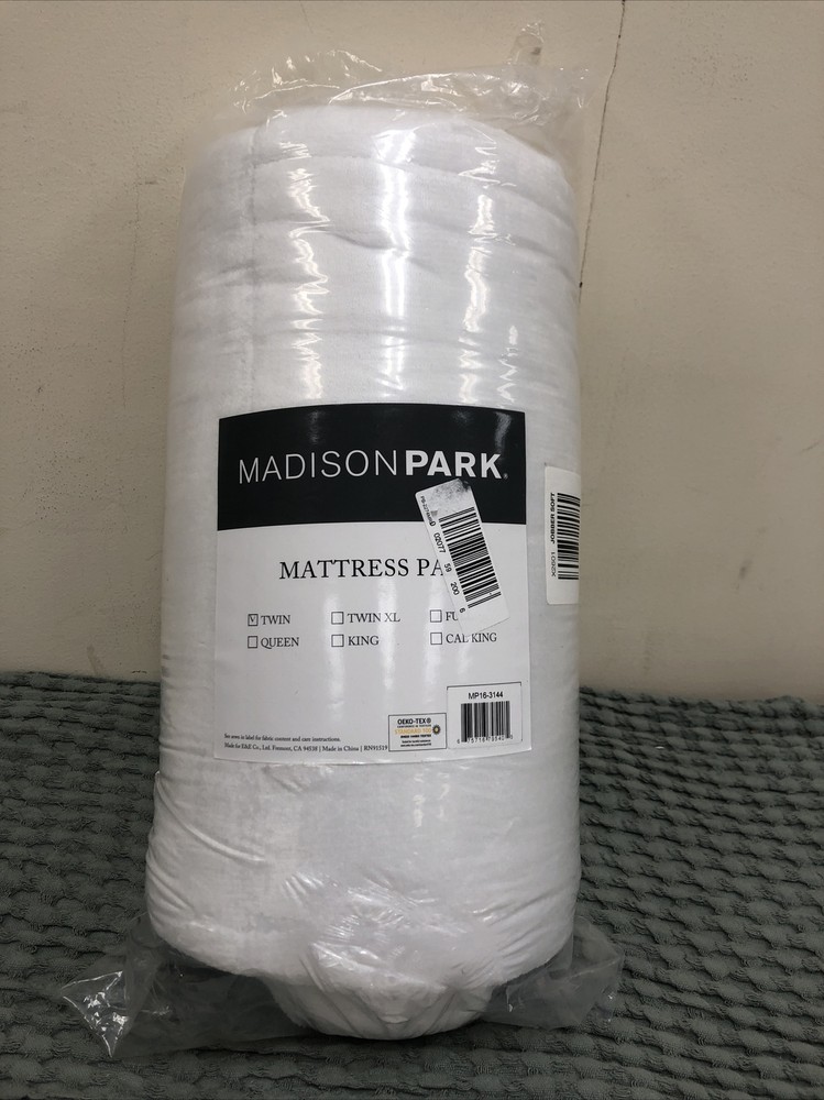 Madison Park Mattress Pad Twin Size White