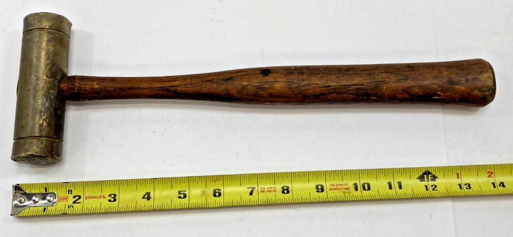 Snap-On Tools  BH32 Brass Hammer Double Sided Wooden Handle ~ Pre-Owned