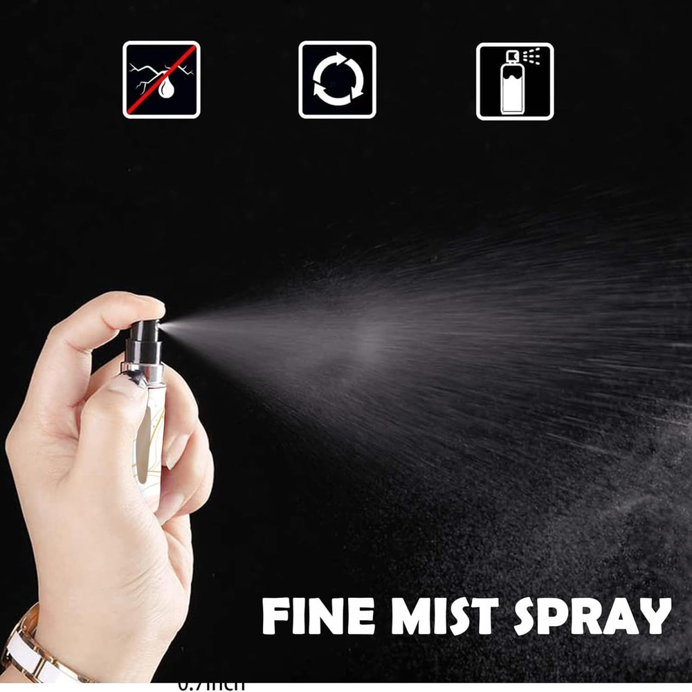 Perfume Travel Refillable Bottle– Portable Mini Sprayer,Empty Perfume Bottles wi