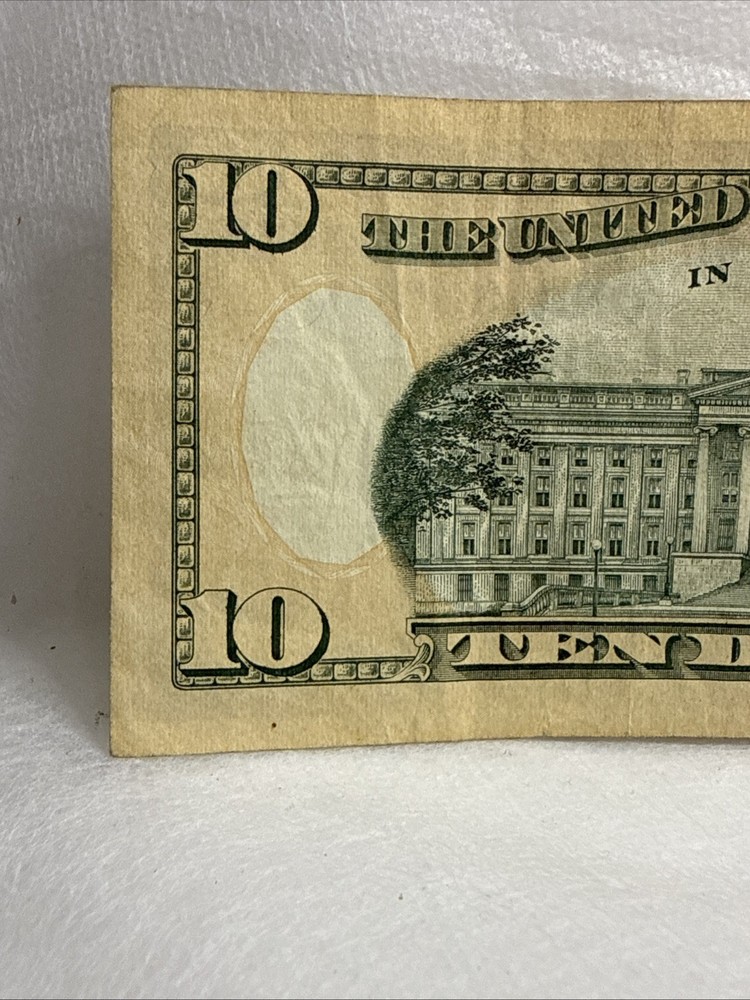 Ten Dollar Ink Smear error Note