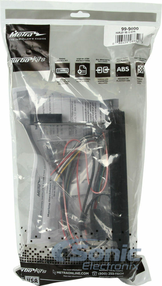 Metra 99-9600 Single DIN Dash Install Kit for Select 1998-2013 Harley Davidson