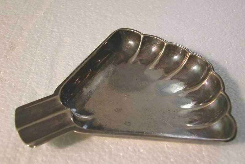GORGEOUS GERMAN ART DECO 1930'S SOLID SILVER 835 ASHTRAY L
