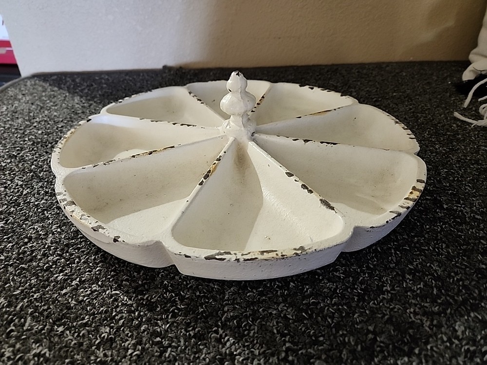 Cast Iron Sectional Tray With Finial