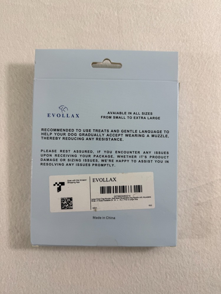 EVOLLAX Dog Muzzle Large Adjustable Soft Breathable Pet Safety New