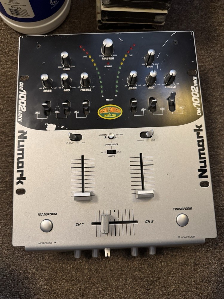 Numark DM1002mkII 2-Channel DJ Mixer (no Cords) Untested