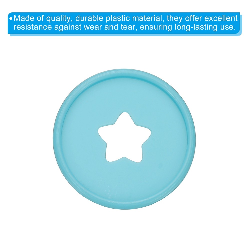 35mm Plastic Book Binding Discs, 33 Pack Expansion Discs Star, Dark Blue