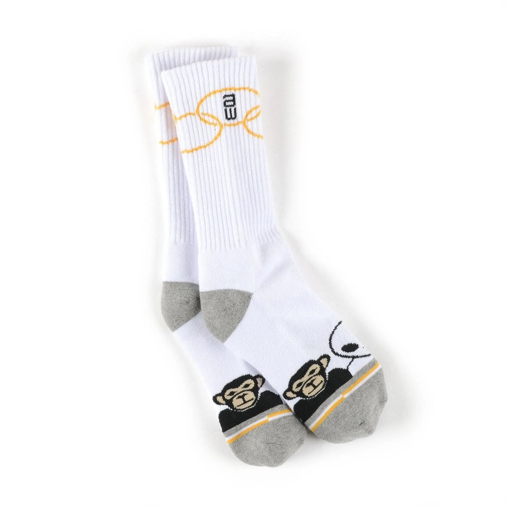 Alien Workshop Skateboards Socks Missing Link White