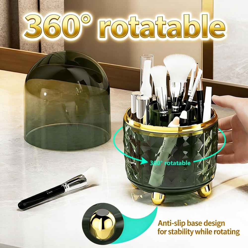 360° Rotating Dust-Proof Multi-Purpose Storage Organizer - Perfect for Silver...