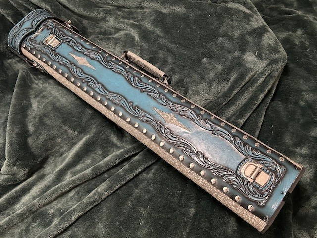 Volturi Custom Pool Case 4x8 Genuine Leather with Backpack Straps.