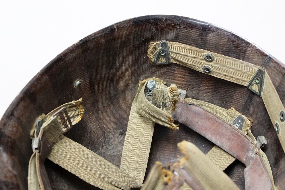 US WW2 Front Seam Helmet Repaint . HU1084
