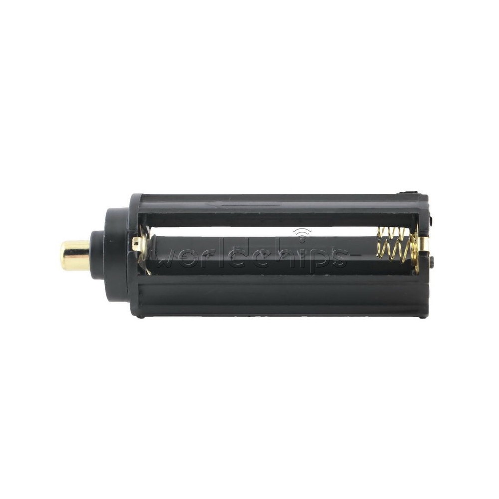 2PCS Cylindrical Black Plastic Battery Holder for 3 AAA Battery Flashlight Torch