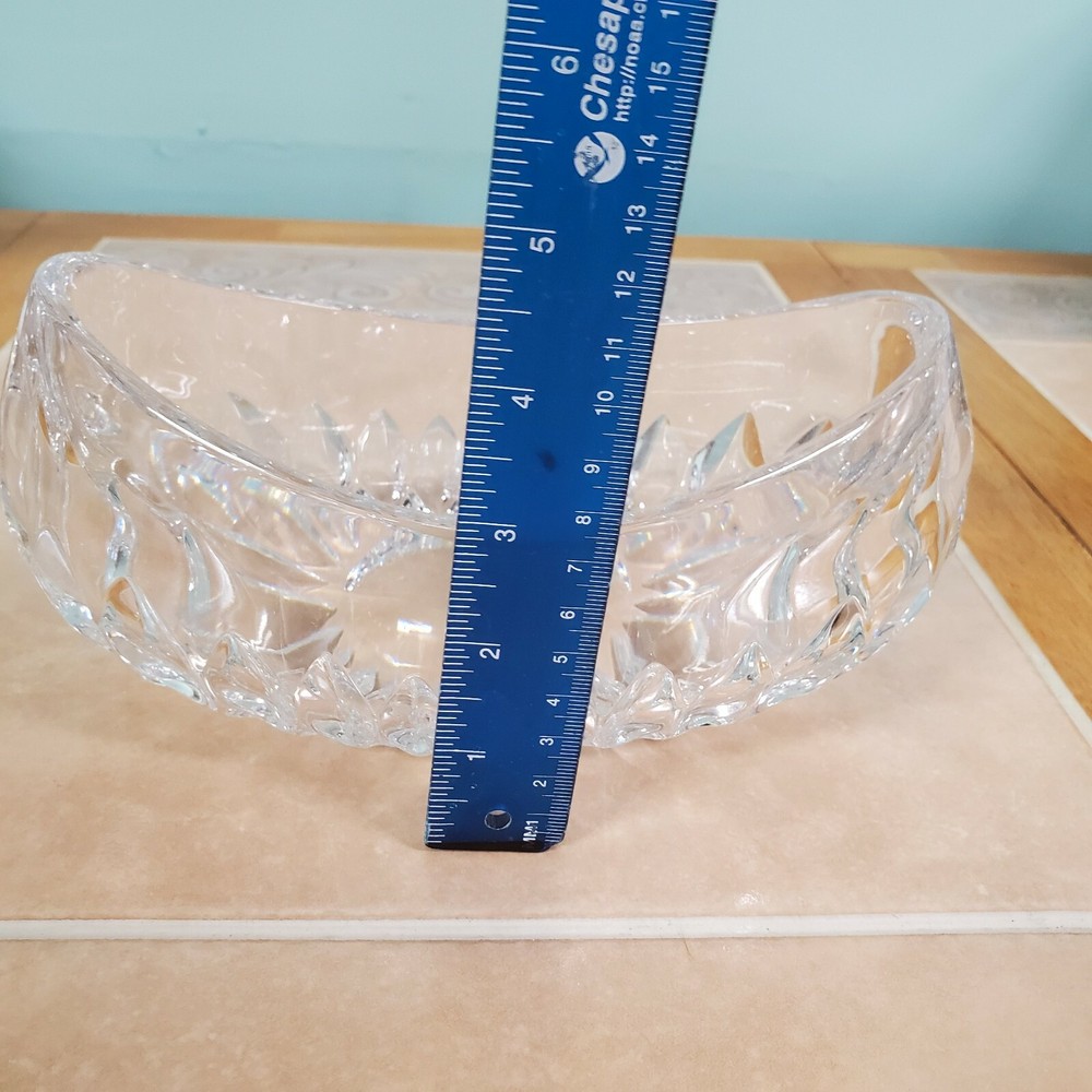 Crystal Oblong Candy Dish - 8" Long