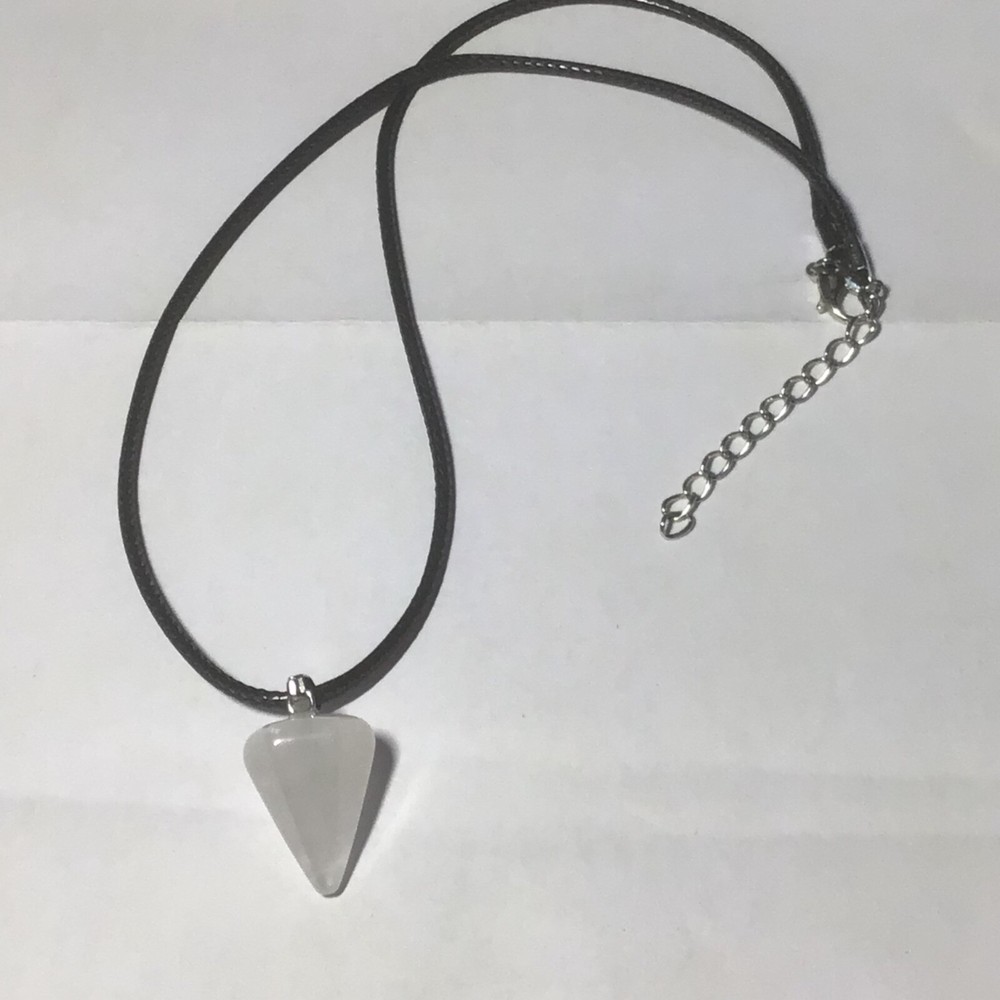 QUARTZ CRYSTAL DOWSING DIVINING PENDULUM NECKLACE Wicca Wiccan Witch