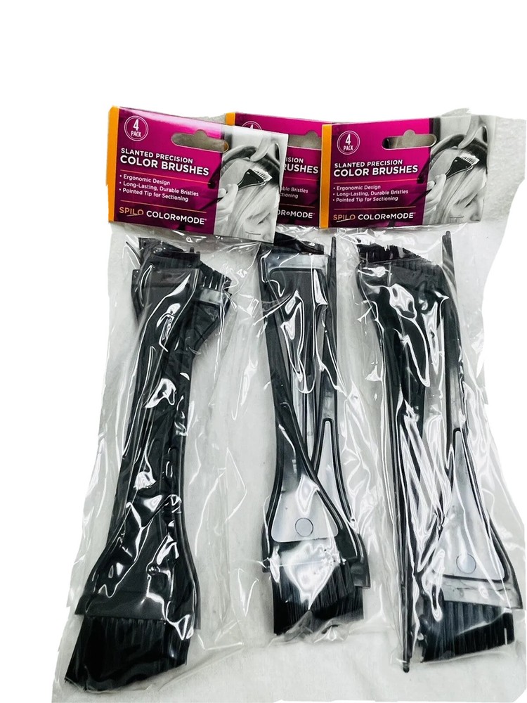SPILO SLANTED PRECISION COLOR BRUSHES 12 TOTAL