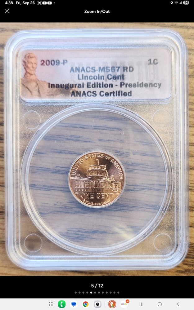 2009 Lincoln Presidency Cent ANACS MS67RD #3940