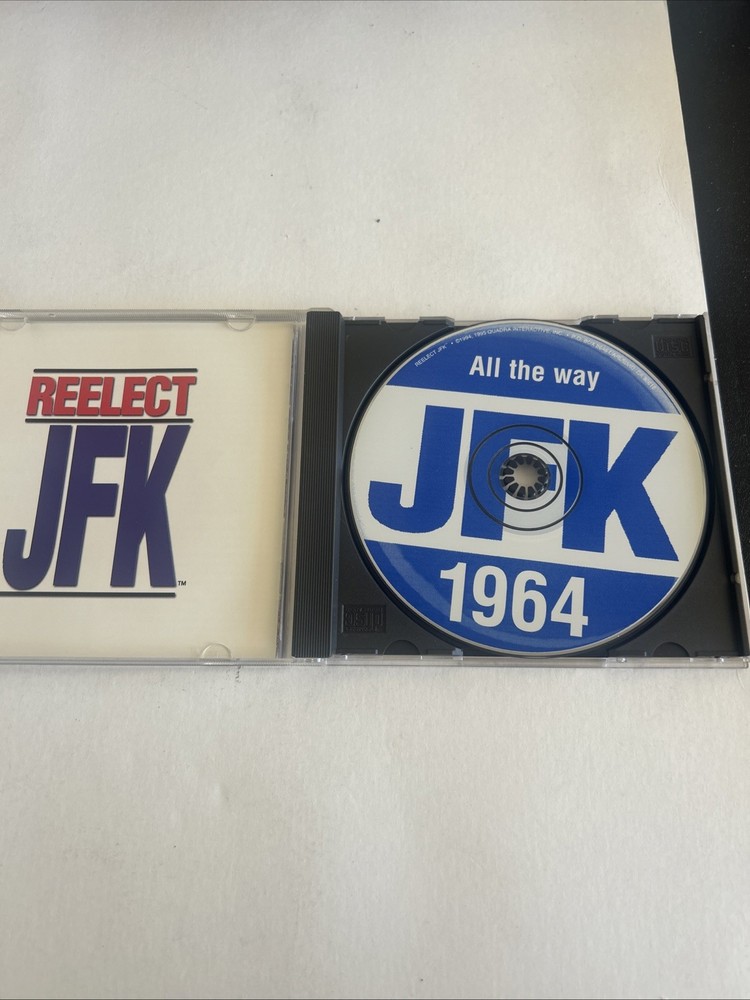 Re-Elect JFK CD-ROM for Mac & Windows Vintage Rare PC Game 1995 Reelect Software