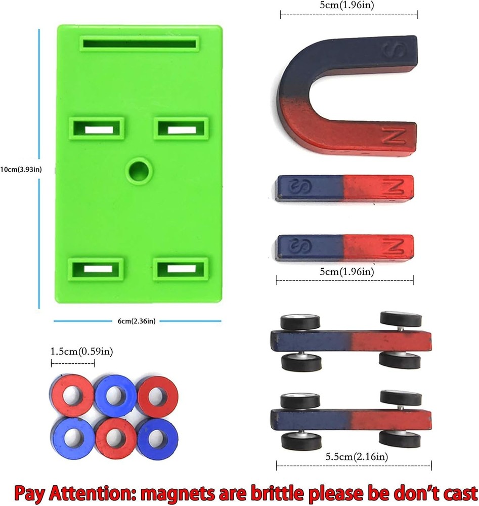 Elementary Science Magnet Kit for Students with Various Magnet Shapes Included
