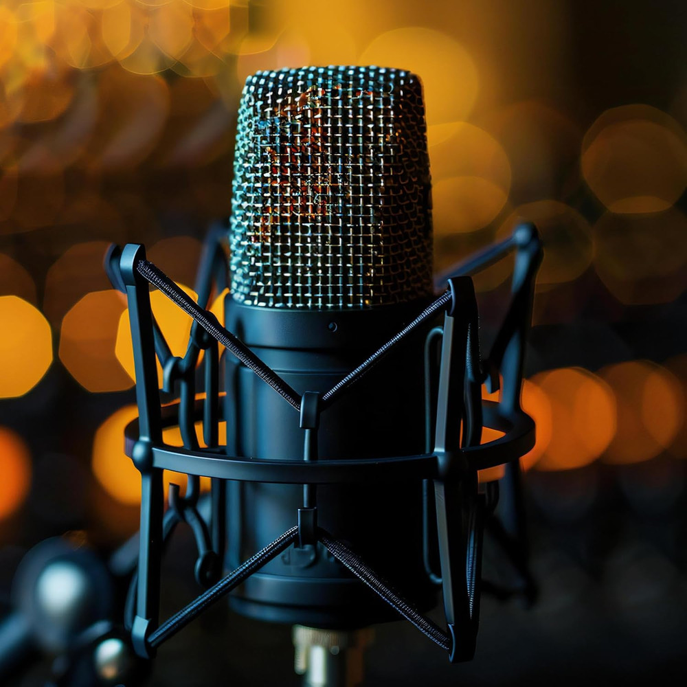 8PCS Microphone Shock Mount Rubber Ring, Black Universal Elastic Bands Replaceme