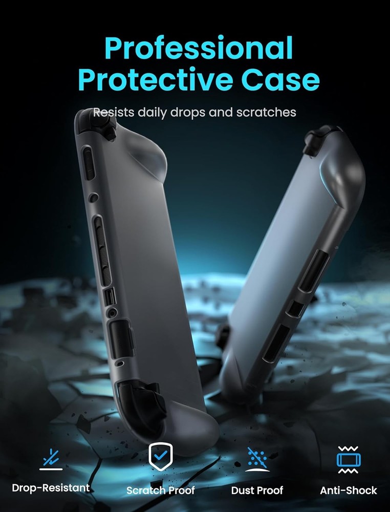 Protective Case for Nintendo Switch 2 Ergonomic Shock-Absorbing Shell