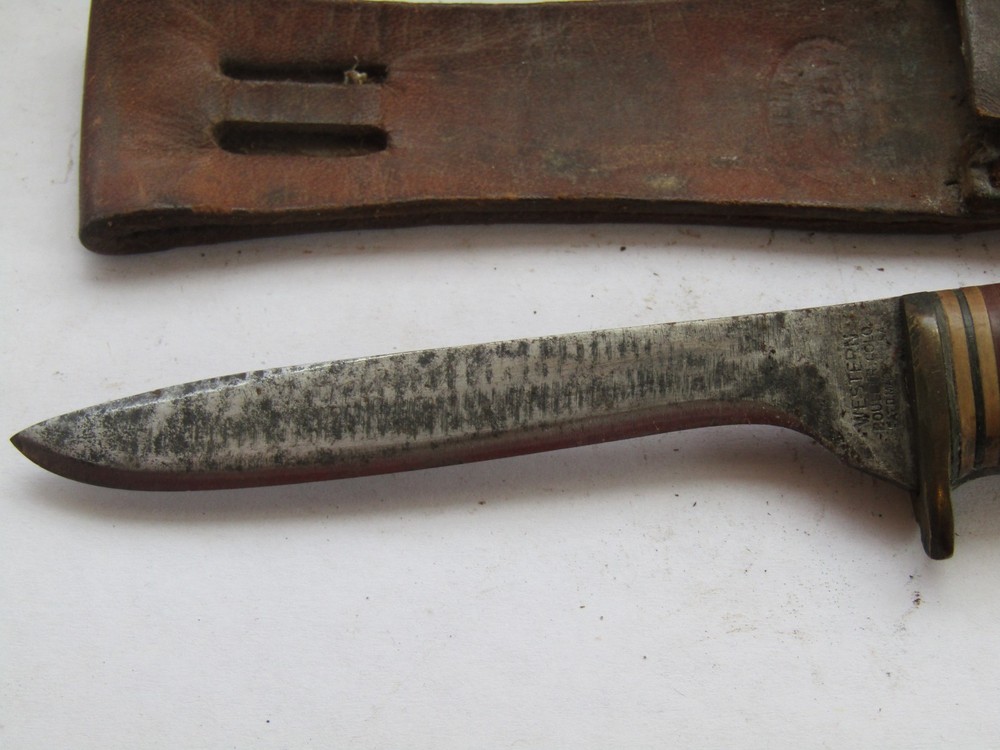 Western Bird and Trout Knife Red Handle