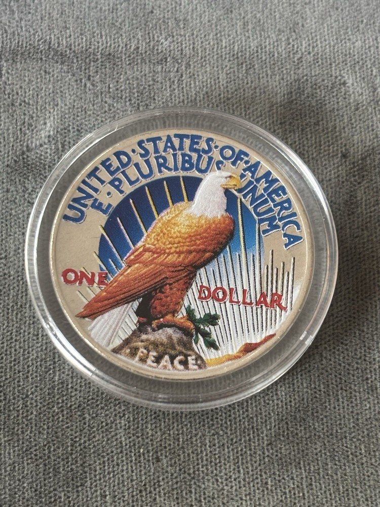 1922 Painted Peace Dollar W/ Box