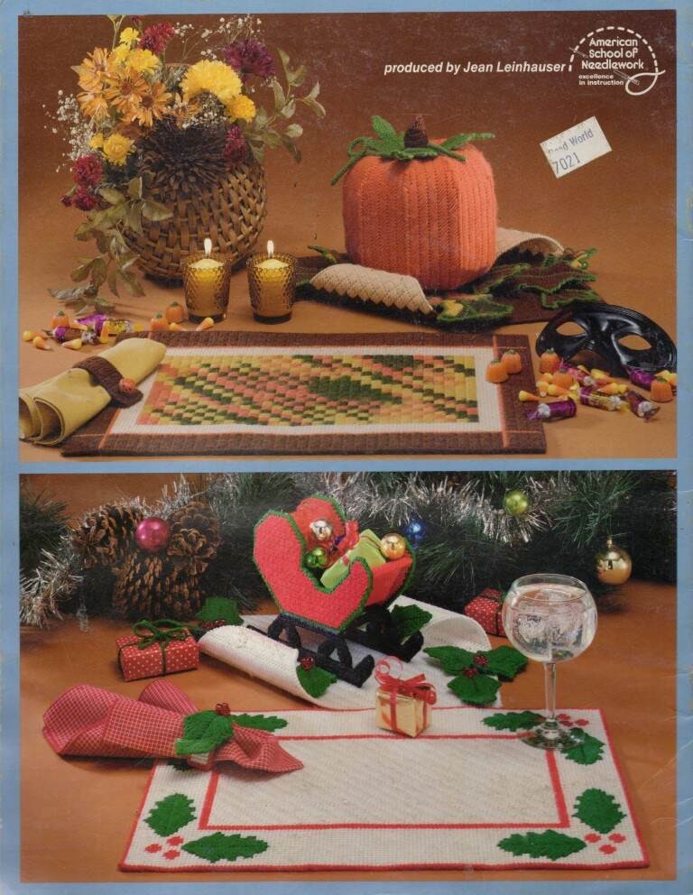 VTG!PARTYTIME PLASTIC CANVAS TABLE DECORATIONS PATTERN BOOK