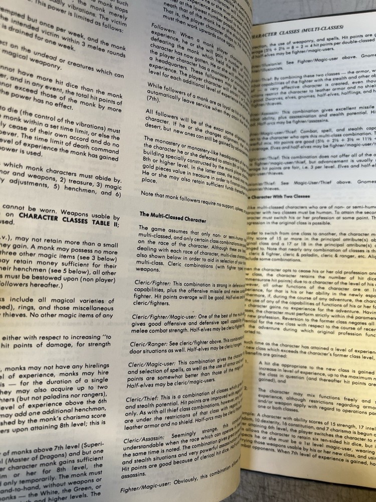 Advanced D&D Players Handbook by Gary Gygax