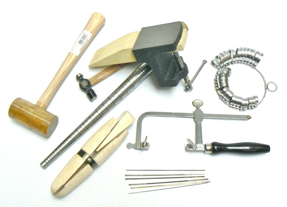 Jewelry Making Kit Basic Tool Jewelers Set - Anvil Mandrel Saw Frame Mallet +++