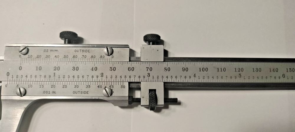 1 - Starrett #123 E & M 200mm/8" Master Vernier Caliper