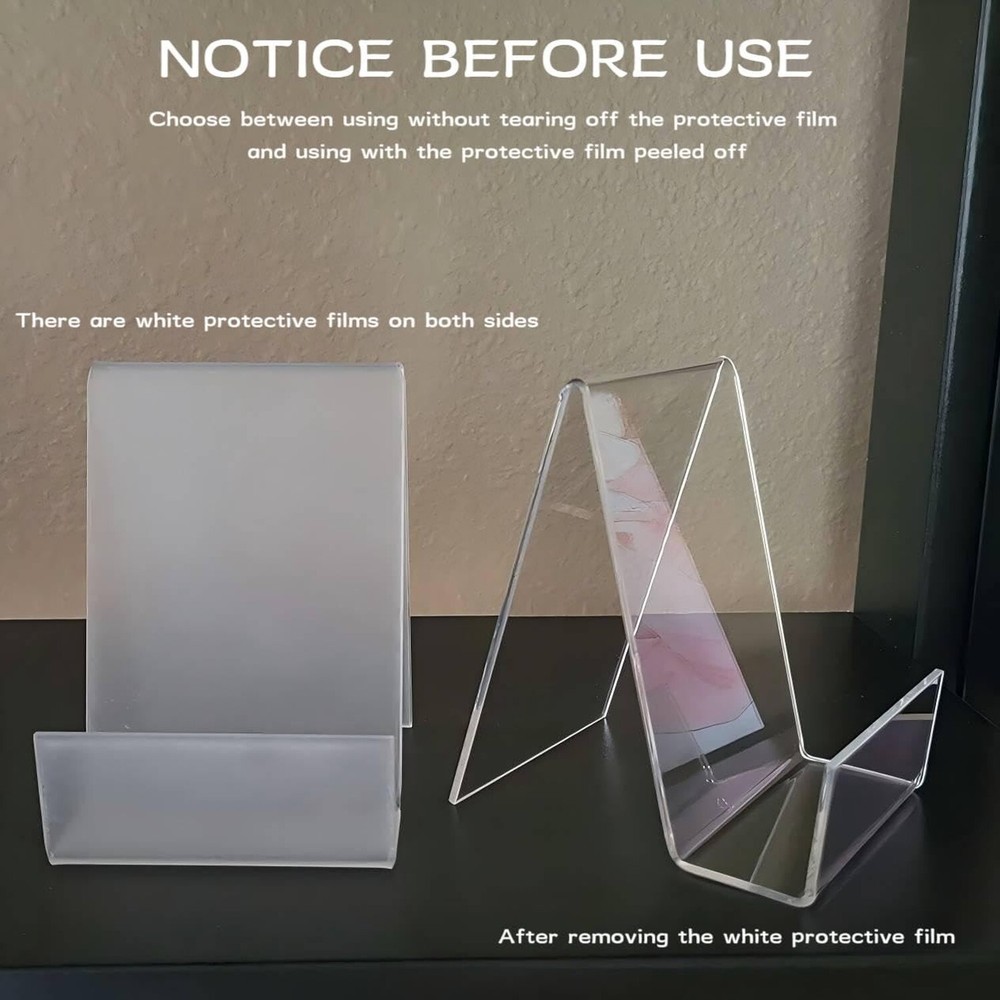 6 Pack Book Display Stand - Book Display Holder, Clear Book Stand for Display...