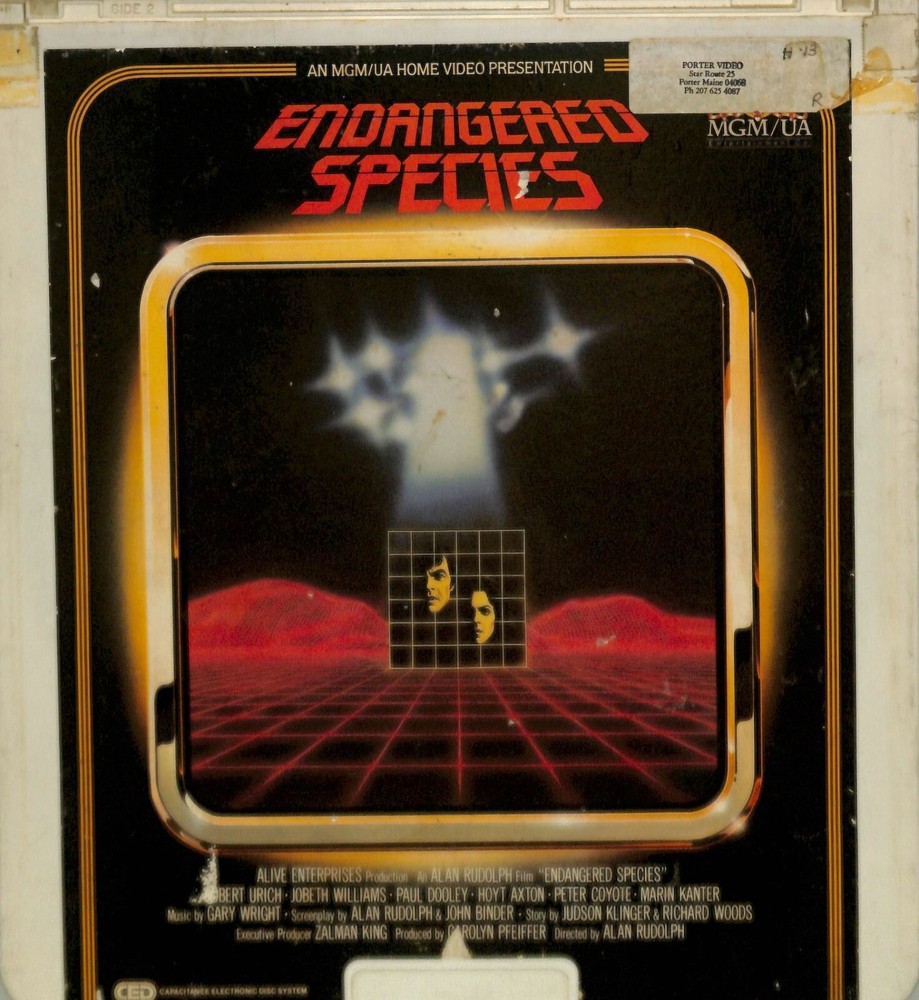 Endangered Species (1982) CED RCA SelectaVision TESTED WORKING