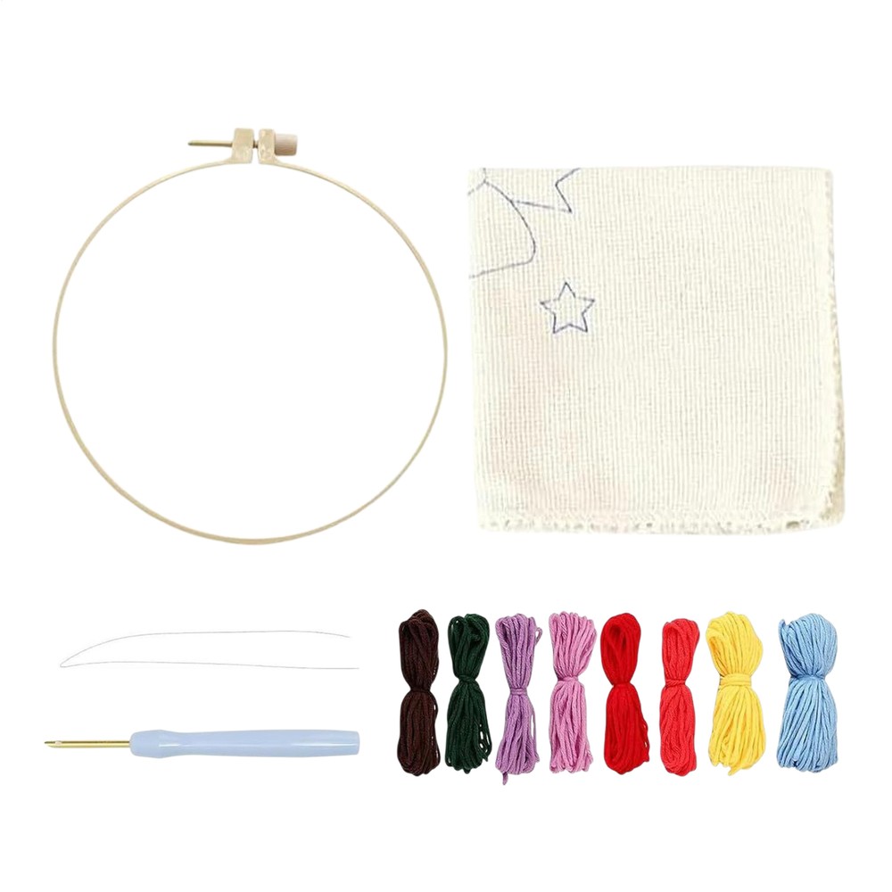 DIY Punch Needle Magic Embroidery Pen Set Stitching Thread Tool Sewing Craft Kit
