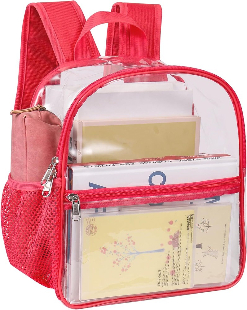 Clear Backpack - Stadium Approved Transparent Design Waterproof Bag 12×6×12 inch