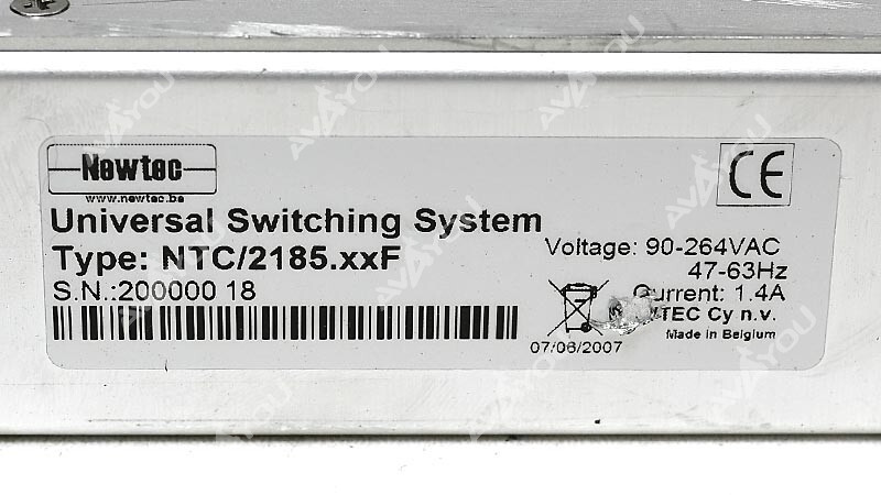 Newtec Azimuth Main Unit Universal Switching System Type NTC/2185.xxF