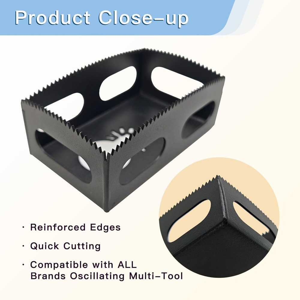 Upgrade Rectangular Slot Cutter for Dewalt & Milwaukee Oscillating Tools