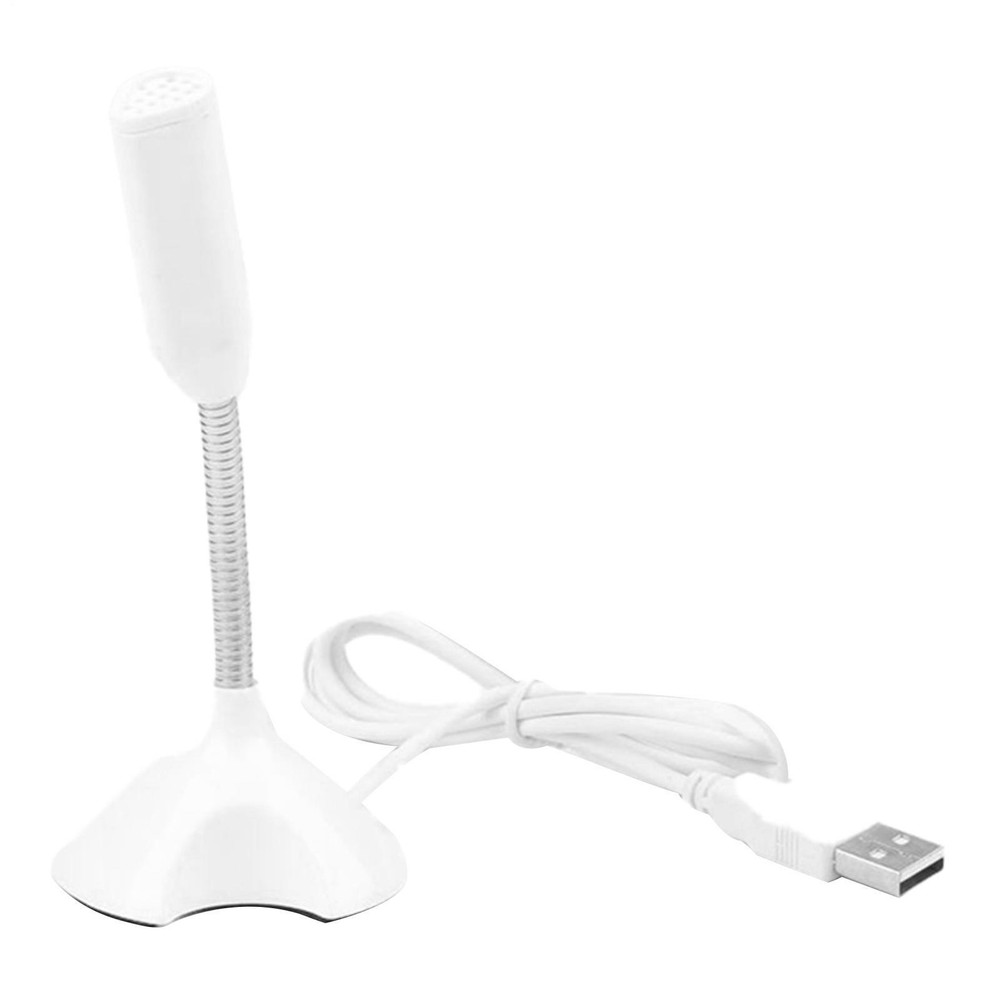 USB Desktop Microphone Adjustable Support Voice Chatting Recording Mic For PC