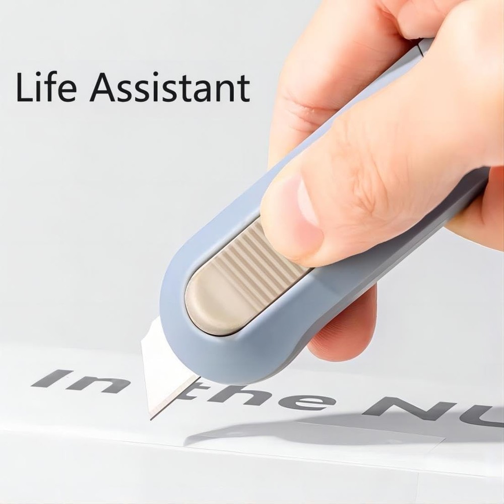 6 Pack Portable Box Cutter,Retractable Utility Knife, Multi-function Cute Box Cu