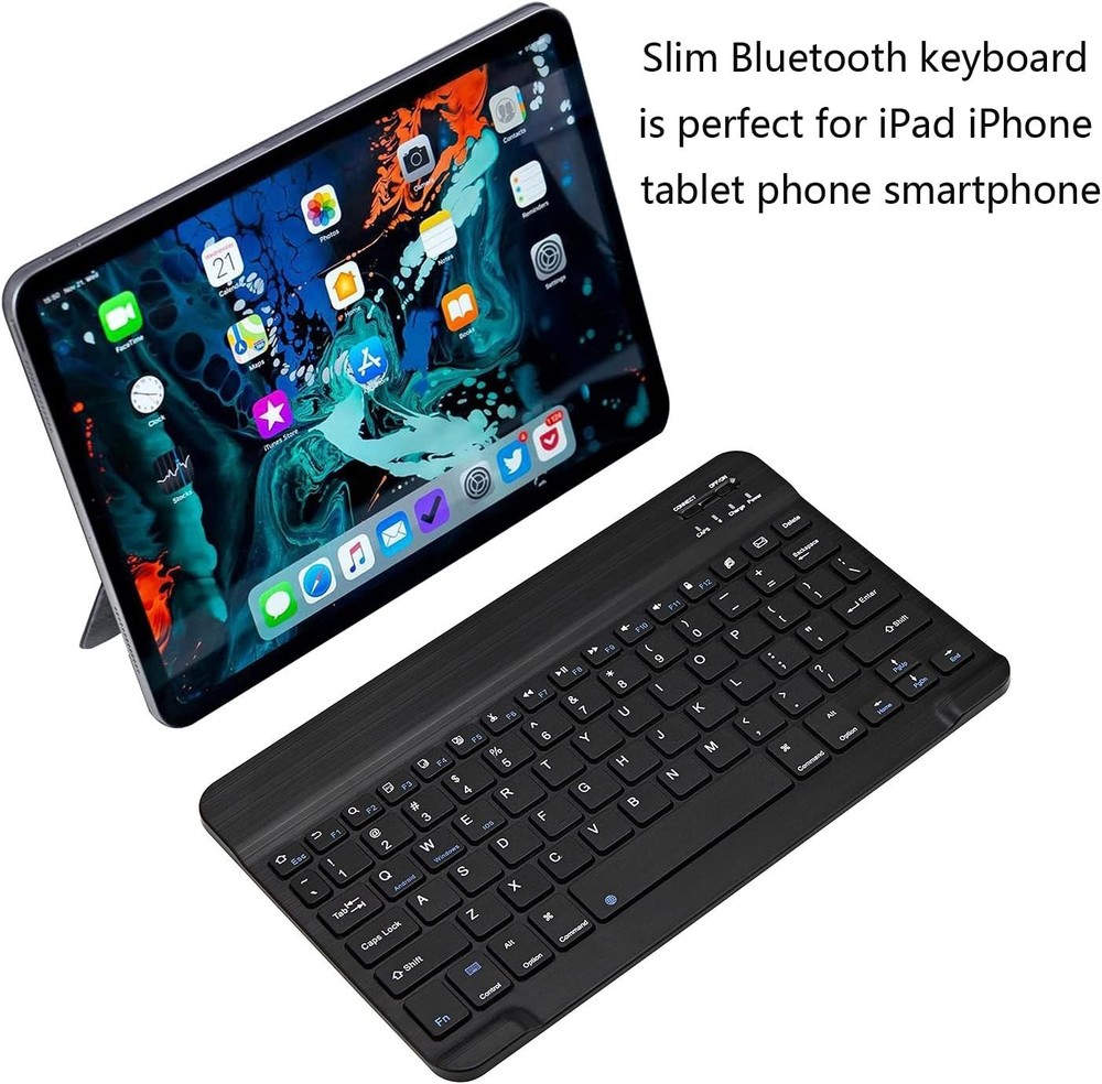 Rechargeable Wireless Bluetooth Mini Keyboard Keypads For iPhone, Phone, iPad,